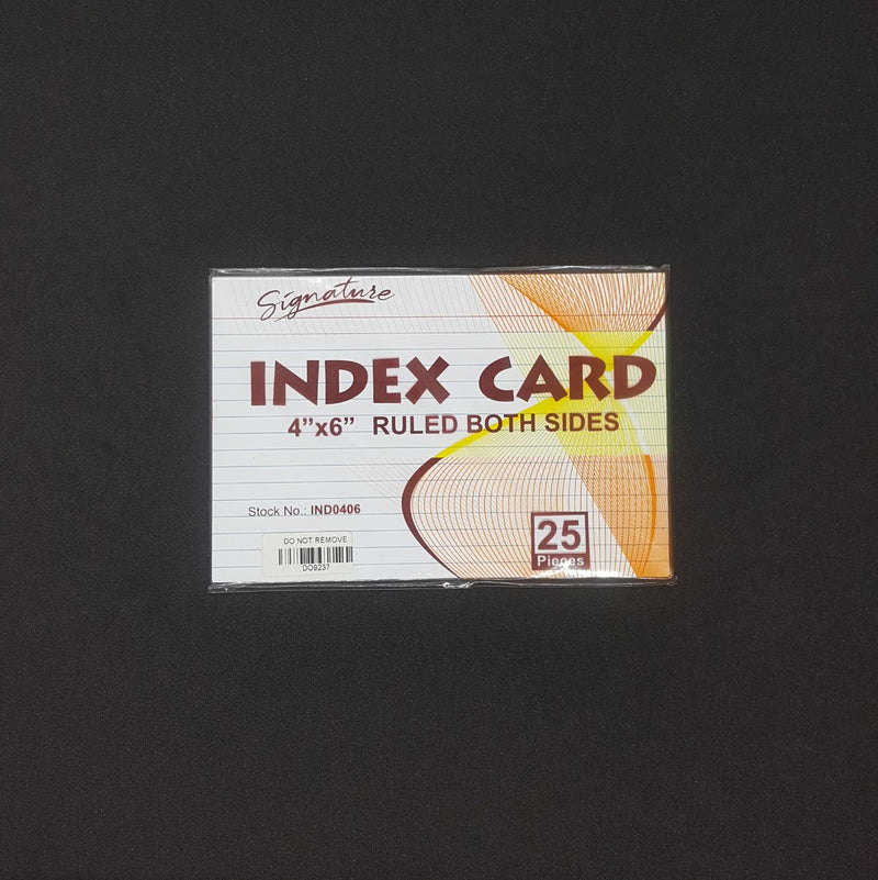 Signature Index Card 25's