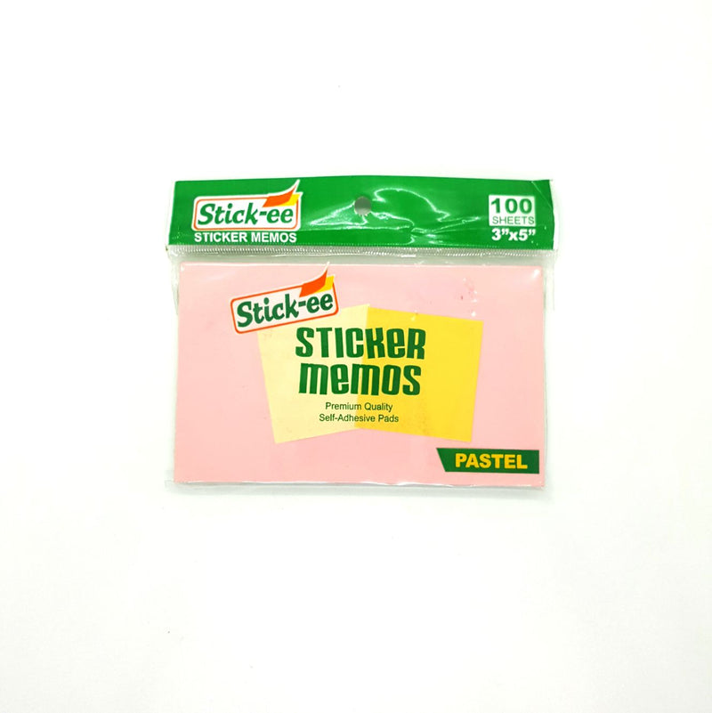 Stickee Pad 3x5 Pastel Asstd 100's