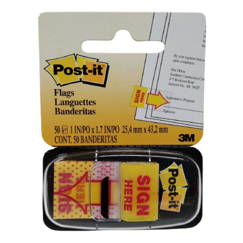 Post-it 680-9 Flags Languettes (Sign Here)