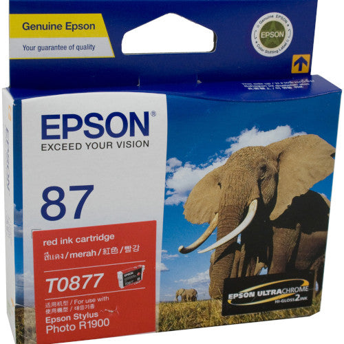 Epson 87 T0877 Red Genuine Ink Cartridge C13T087790