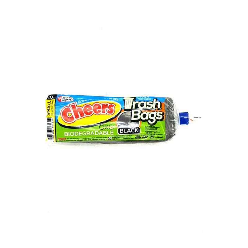 Cheers Garbage Bag Small Black Pack of 10's