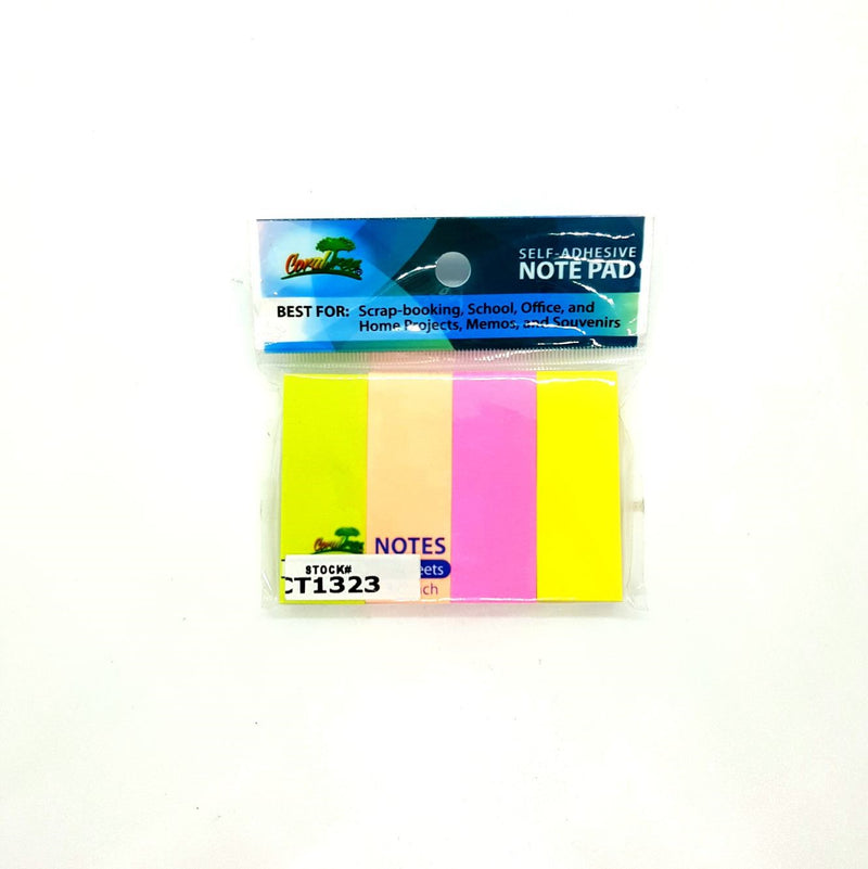 Coral Tree Self Adhesive Notepad Tab 4Colors 76x51mm 100's