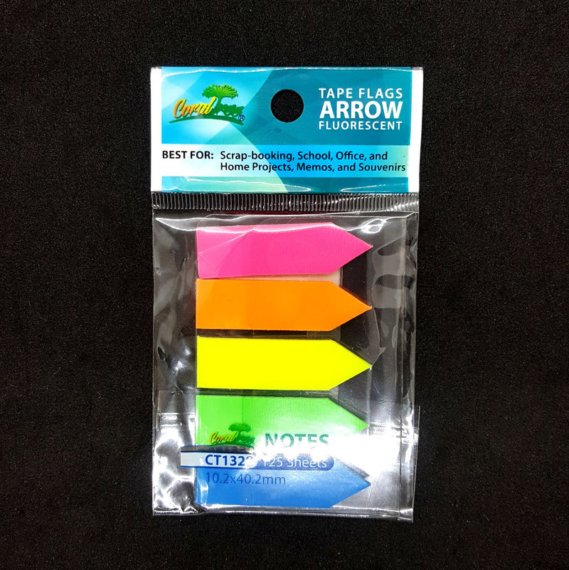 Coral Tree Self Adhesive Tape Flags Arrow. Flou. 10.2x40.2mm 125's