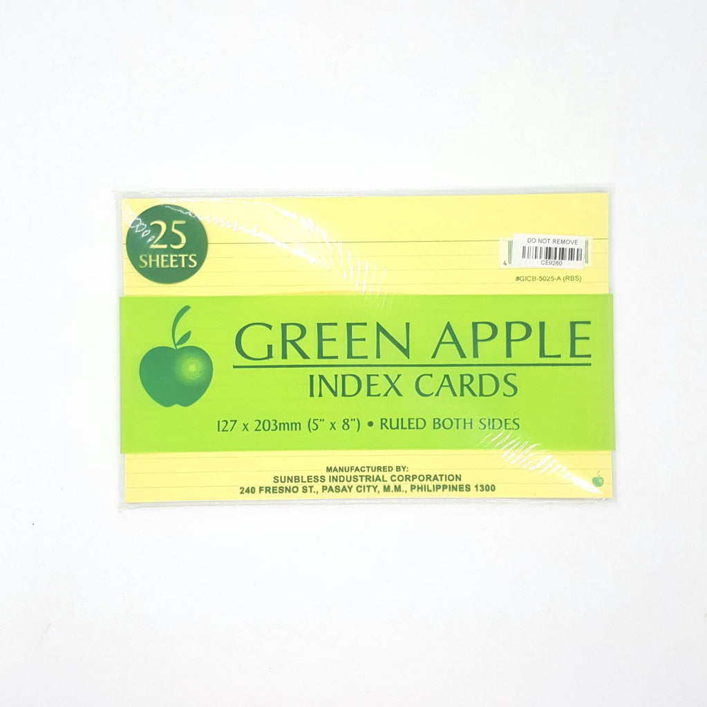 Green Apple Index Card Asstd. 25's – [OFFICEMONO]