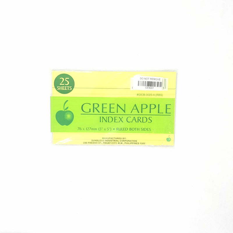 Green Apple Index Card Asstd. 25's