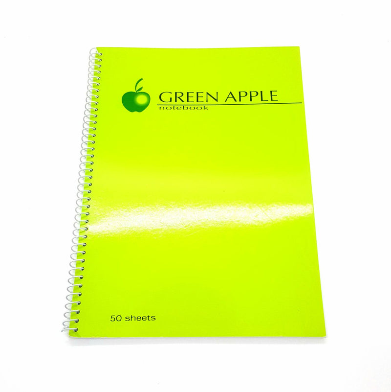 Green Apple Spiral Notebook 50Lvs #G-0750 178 x 254 MM