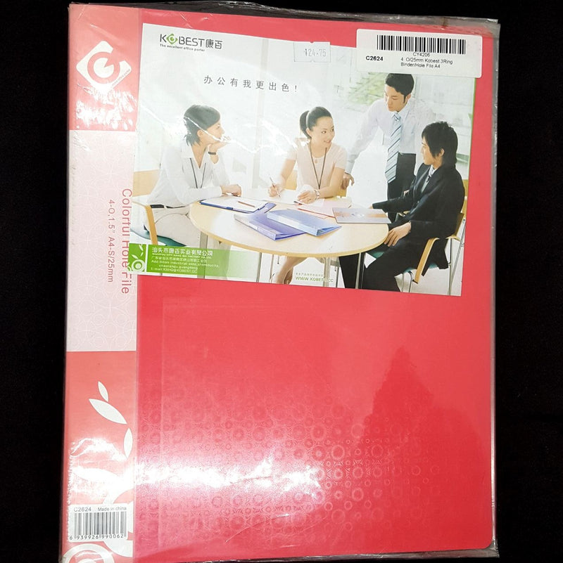 Kobest 4 O/25mm 3Ring Binder/Hole File A4