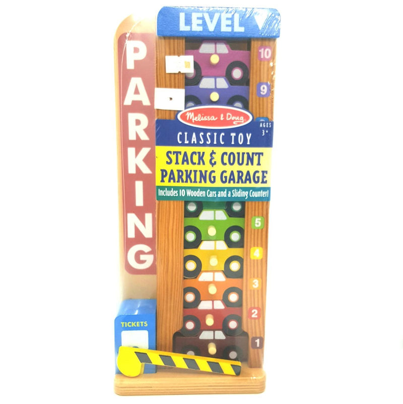 Melissa & Doug Classic Toy Stack & Count Parking Garage