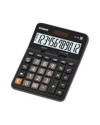 Casio DX-12B Desktop Calculator 12 digits Black (Solar & Battery)