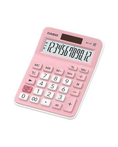 Casio MX-12B-PK Desktop Calculator 12 digits Pink (Solar & Battery)
