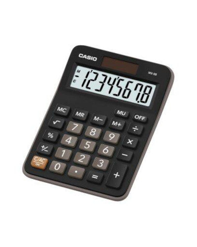 Casio MX-8B Mini Desk Calculator 8 digits black (Solar & Battery)