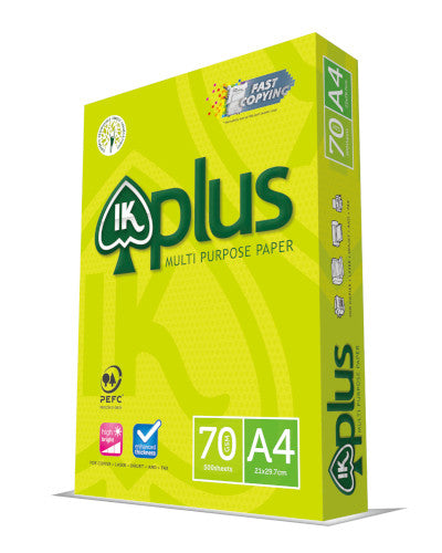 IK Plus Multi Purpose Quality Paper 70gsm QTO/Short (8.5” x 11.5”)