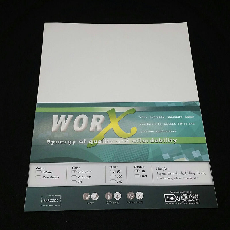 Worx Paper 90gsm 8 1/2 x 11" 10 Sheets