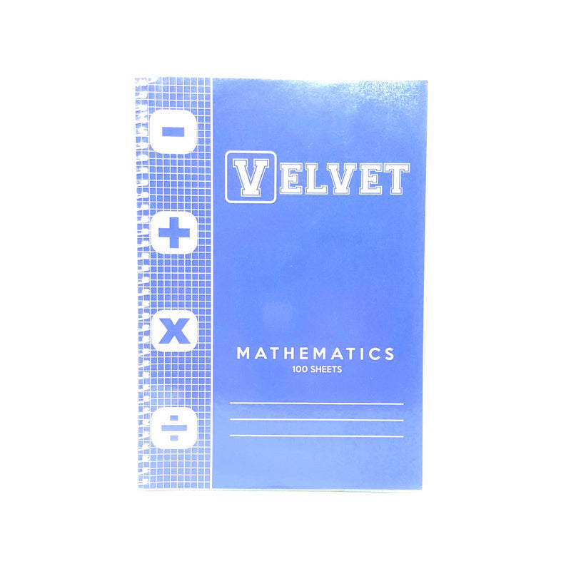 Velvet Math Notebook 100Lvs (21.6x15.2cm)