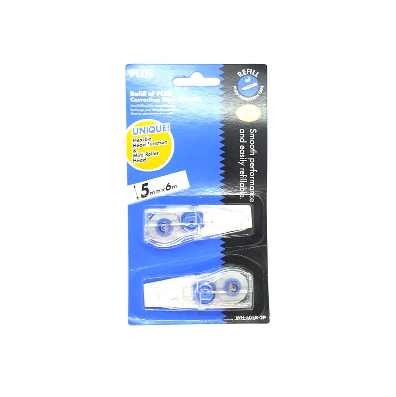 Plus Correction Tape WH-605 Refill 2's