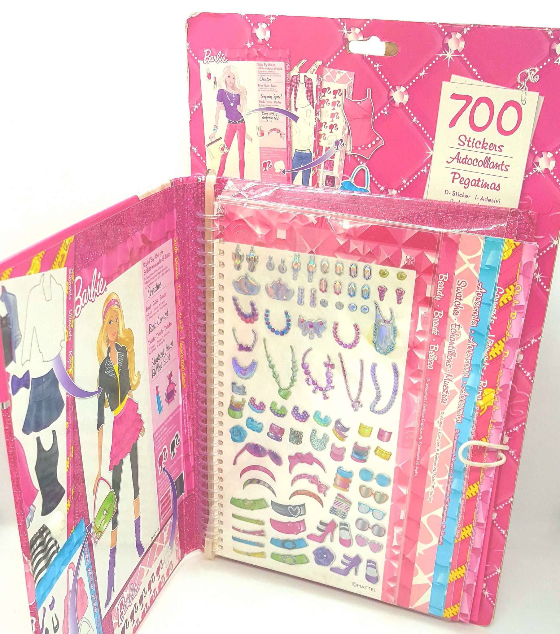 Barbie fashion sticker stylist  Álbum de pegatinas para estilista de moda  