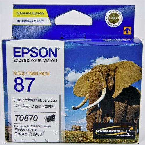 Epson 87 T0870 Gloss Optimiser Genuine Ink Cartridge C13T087090