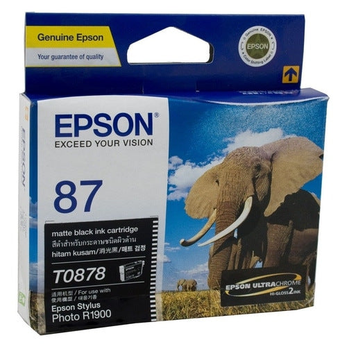 Epson 87 T0878 Matte Black Genuine Ink Cartridge C13T087890