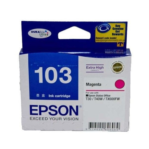 EPSON 103N C13T103390 Magenta Ink Cartridge Epson Stylus Office T30 T40W T40 TX550W TX550 TX600FW TX600 T1100 Printer