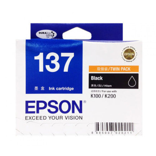 Epson 137 Black Ink Cartridge Set of 2 (Twin Pack) C13T137193