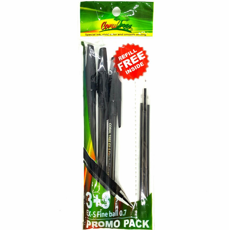Coral Tree Ballpen EX-S Fine 0.7mm CT-P301-3 (Promo Pack of 3)