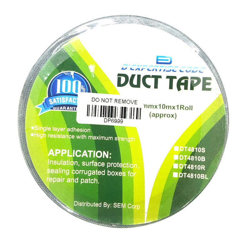 D'Expertise Code Duct Tape Black 4.8cm x 10m