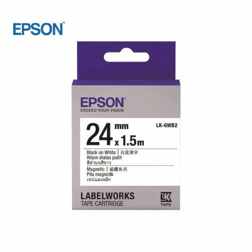 Epson C53S656408 - LK-6WB2 (Magnet Black on White/24mm)