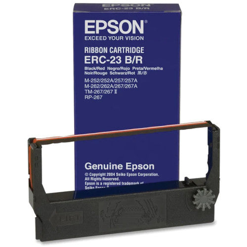 Epson ERC-23 Black/Red Fabric Ribbon - (C43S015362)