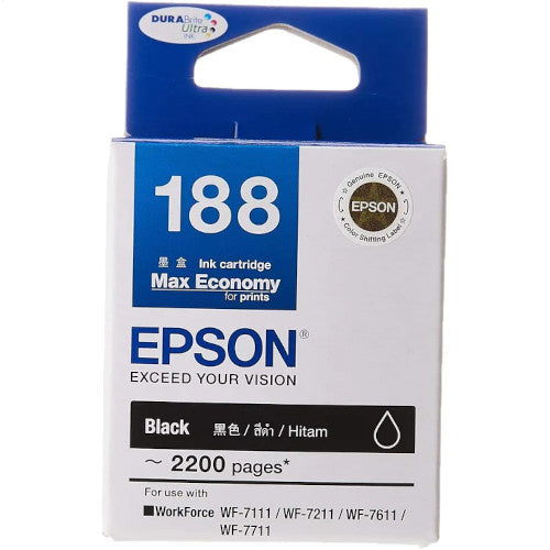 Epson T188 Genuine Inks 188 Black