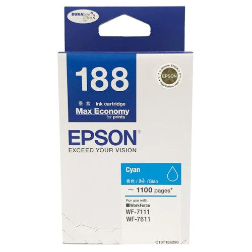Epson T188 Genuine Inks 188 Cyan