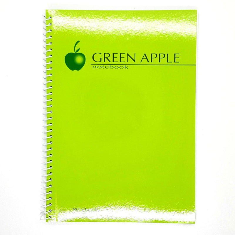 Green Apple Spiral Notebook  80 Leaves