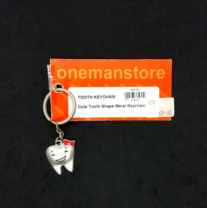Onemanstore Tooth Shape Metal Keychain