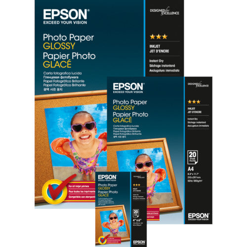 Epson A4 Glossy Photo Paper 20 Sheets S042538