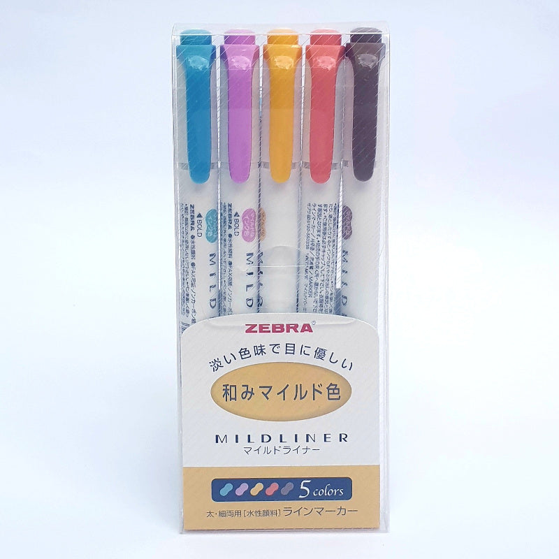 Zebra MILDLINER highlighter 5-Color Set